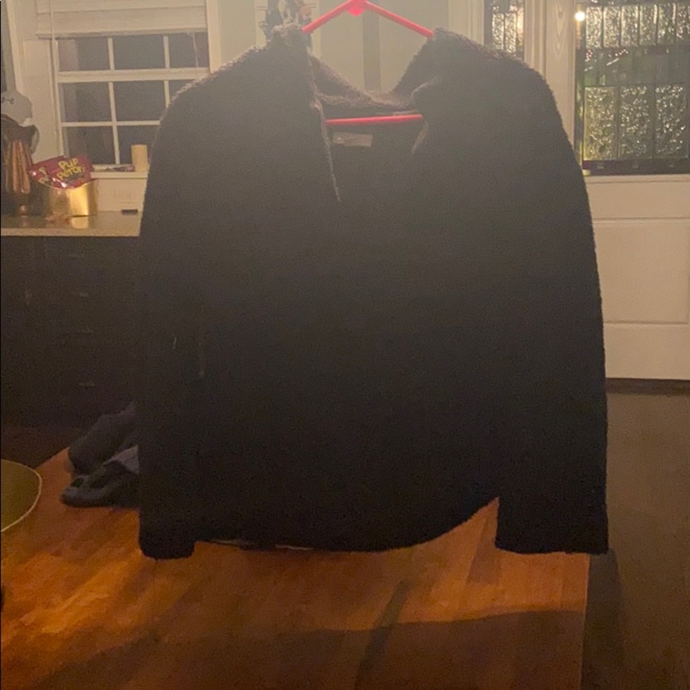 sherpa black sweater